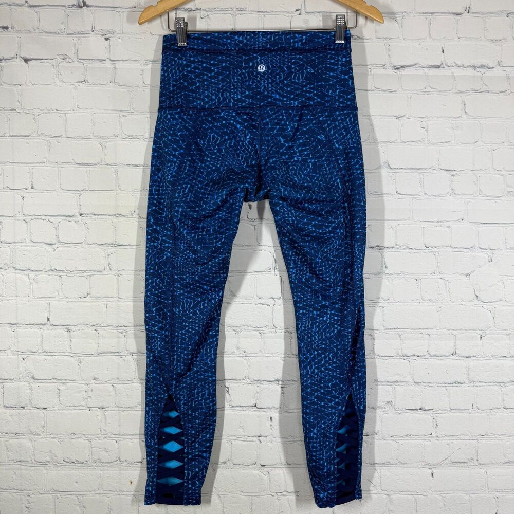Lululemon Pure Practice Leggings Size 8 Samba Snake Hero Kayak 25” Training Gym - Picture 3 of 12